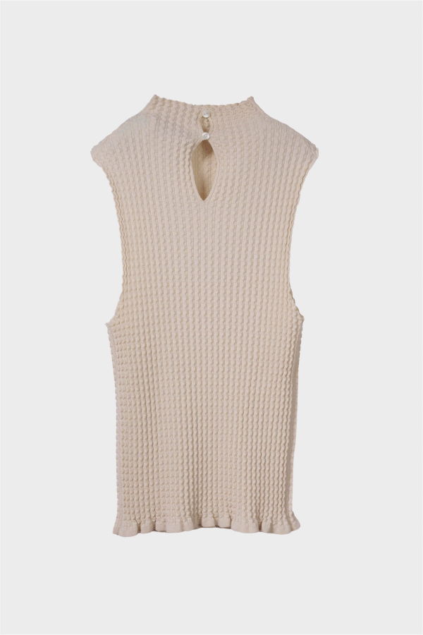 SAYAKA DAVIS NEW YORK Wavy Rib Mockneck Tank