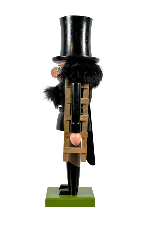 Erzgebirge Workshop (Saxony) Chimney Sweep Nutcracker, Lever-Action Composite with Applied Ladder, GDR-era