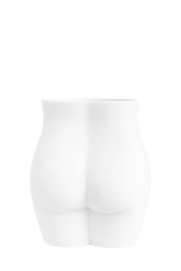 Jonathan Adler (New Jersey) Figural Porcelain Vase, Stylized Torso Form, Early 21st Century