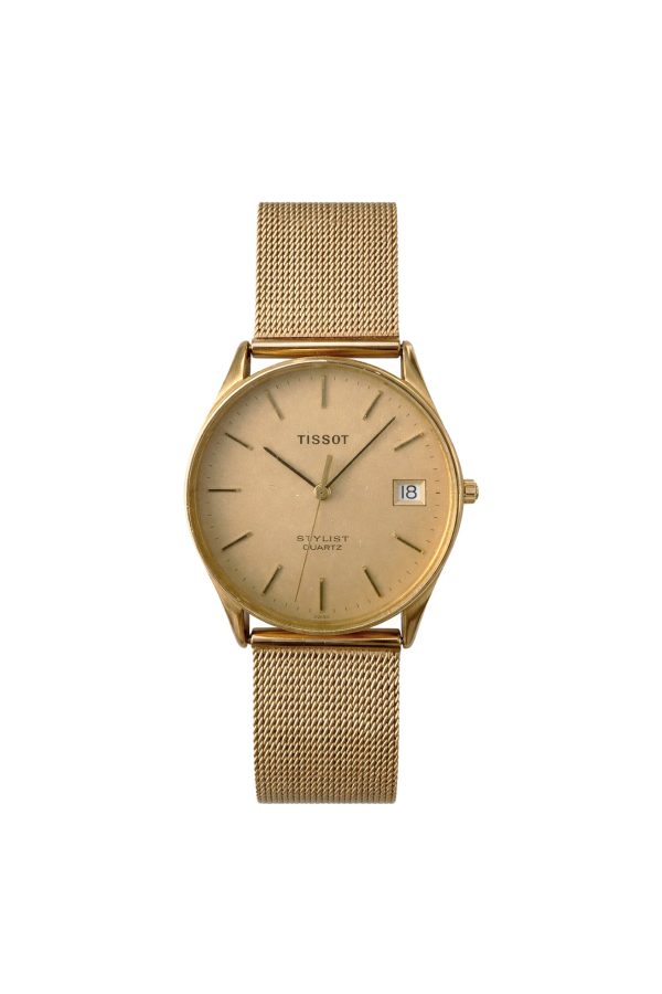 Tissot (Switzerland) Gold-Tone Case with Milanese Bracelet, Early Quartz Era