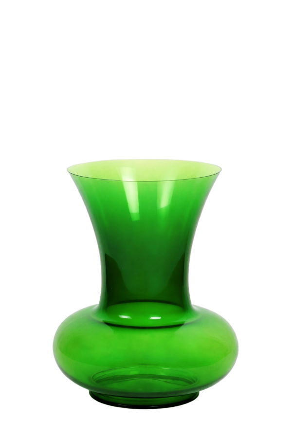 Kartell (Italy) Polycarbonate Vase, Transparent Green Mass, Post-1990s Era