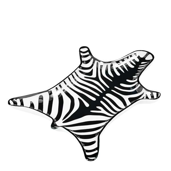 Jonathan Adler (New Jersey) Trinket Dish, Zebra Pelt, Molded Porcelain with Black Graphic Overglaze Jonathan Adler (New Jersey) Trinket Dish, Zebra Pelt, Molded Porcelain with Black Graphic Overglaze