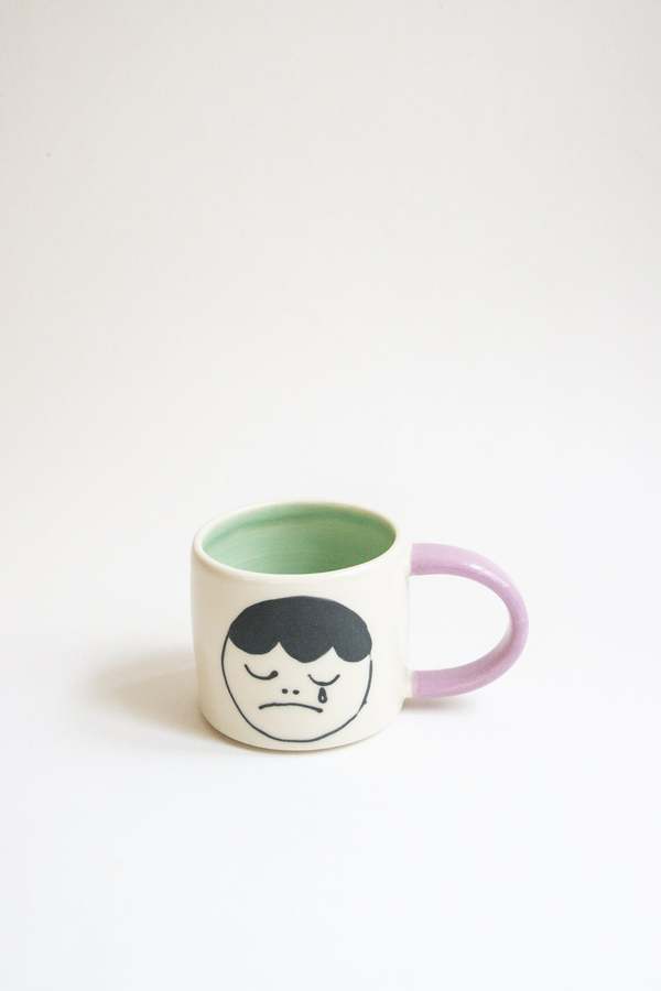 Objects and Feelings Doodle Face Mug 01