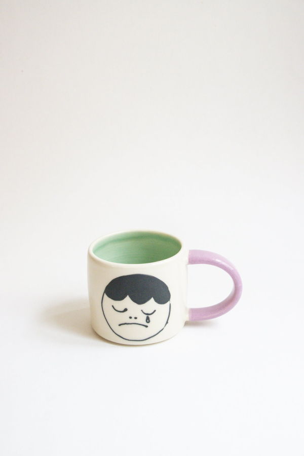 Objects and Feelings Doodle Face Mug 01