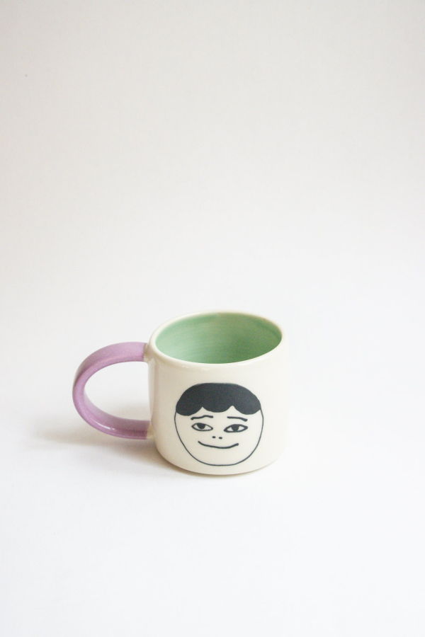 Objects and Feelings Doodle Face Mug 01