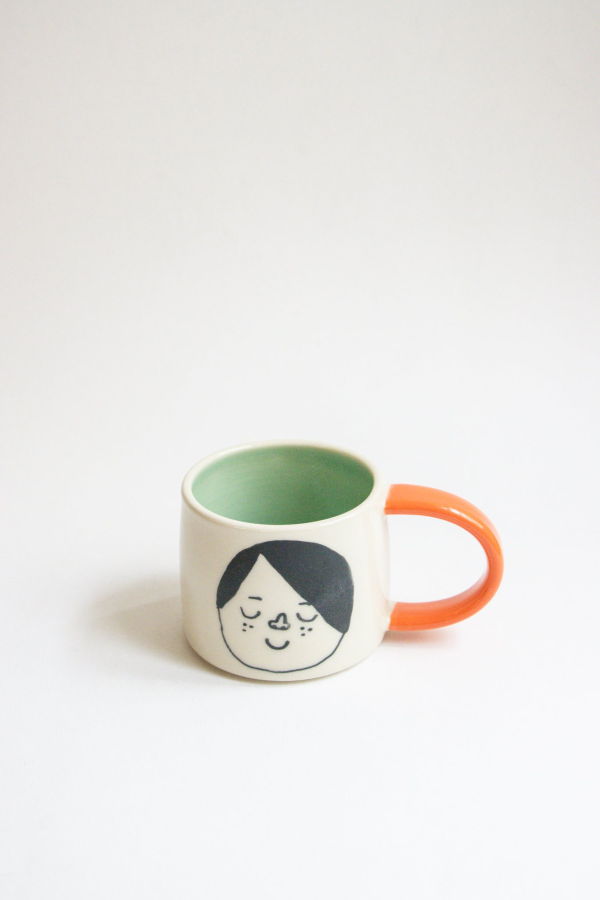 Objects and Feelings Doodle Face Mug 05