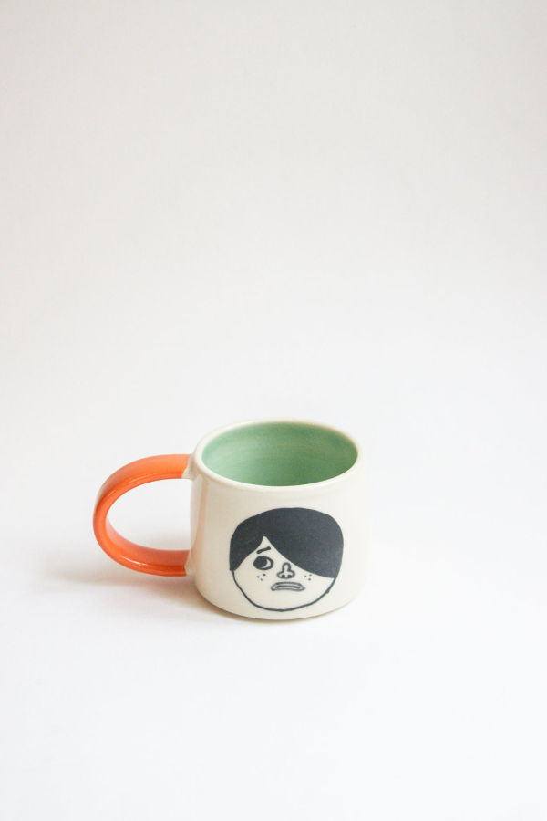 Objects and Feelings Doodle Face Mug 05