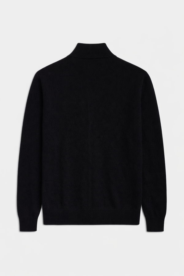 Blue&Cream Gio Cashmere Full Zip - Black