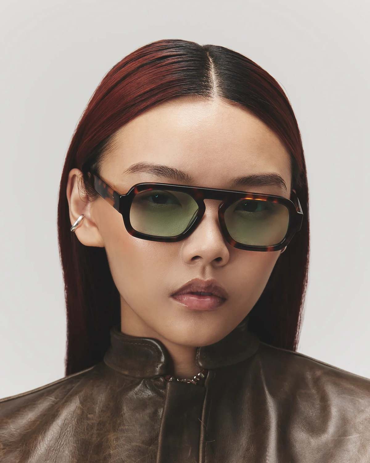 Elisa Johnson Jane Mini Sunglasses in Brown Tortoise - Image 3 of 3