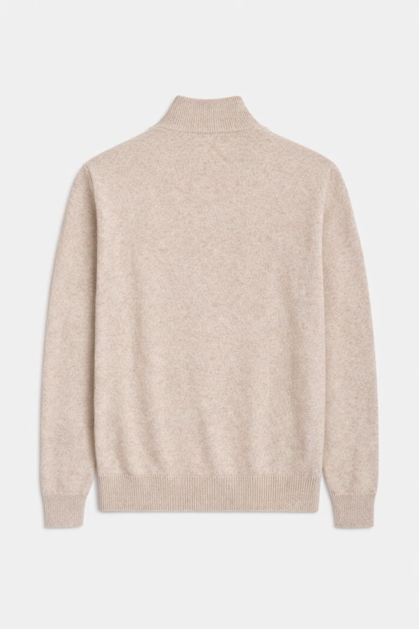 Blue&Cream Gio Cashmere Full Zip - Oatmeal
