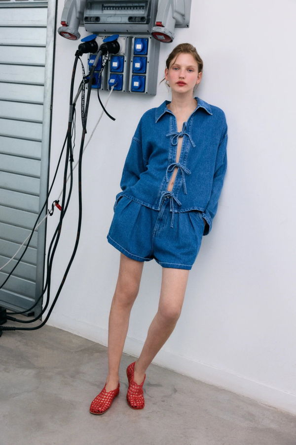 The New Society Tencel Mid Denim Shorts