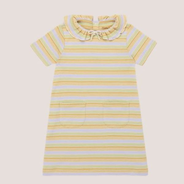 KIDS Misha & Puff Pattie Dress - Mist Avenue Stripe KIDS Misha & Puff Pattie Dress - Mist Avenue Stripe