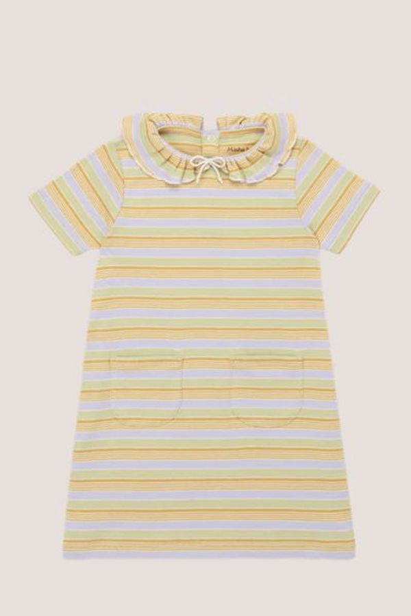 KIDS Misha & Puff Pattie Dress - Mist Avenue Stripe