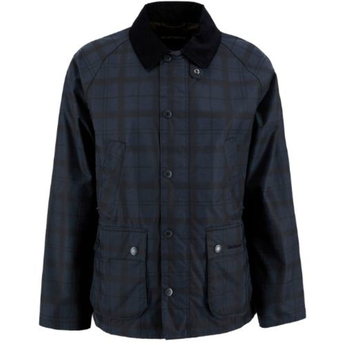 Barbour US Tartan Ambleside Wax Jacket - Navy Tartan - Image 4 of 4