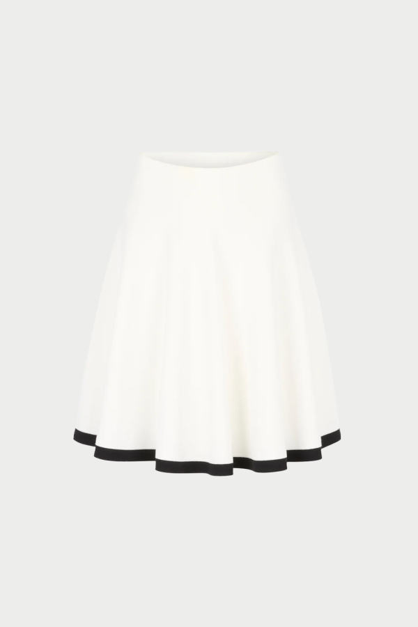 Nina Ricci Contrasted Knit Mini Skater Skirt