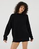 The Knotty Ones Laumės Cotton Sweater - Black - Thumbnail 1