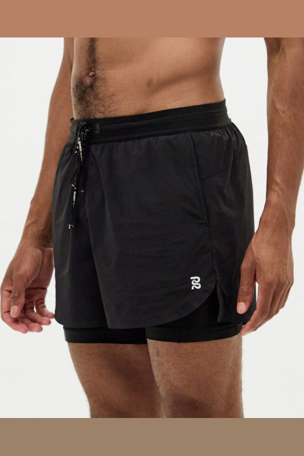 Bandit Vento 2-In-1 Run Short - Black