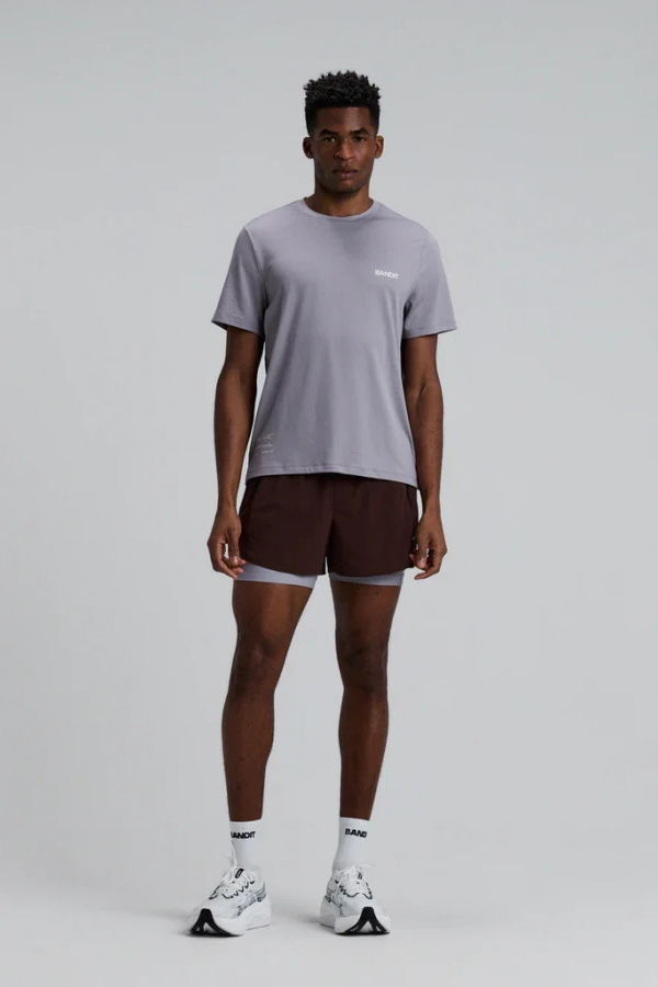 Bandit Micromesh Run Tee - Violet Fog