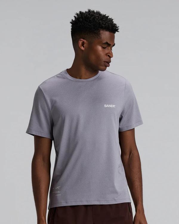 Bandit Micromesh Run Tee - Violet Fog