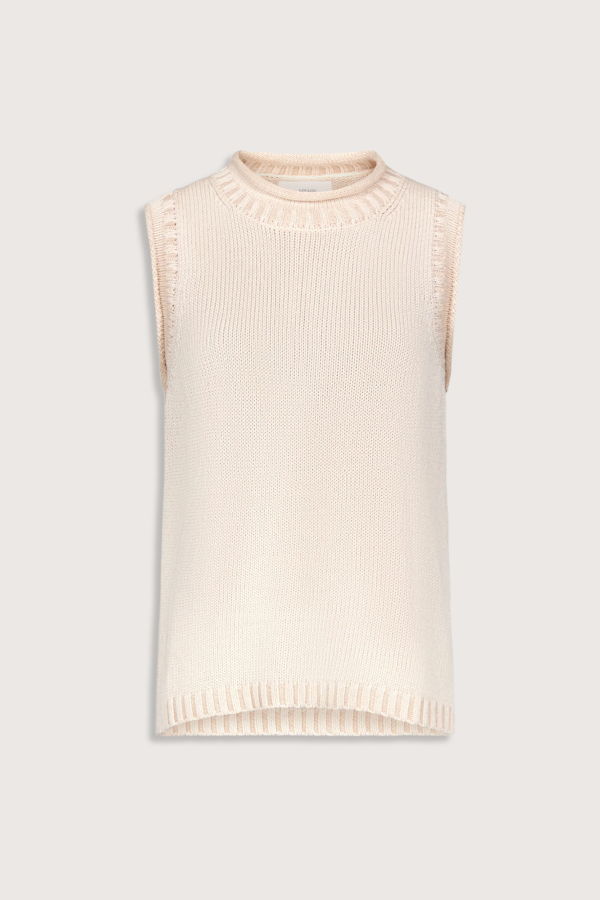 Loulou de Saison Effy Boxy Sweater Vest - Natural