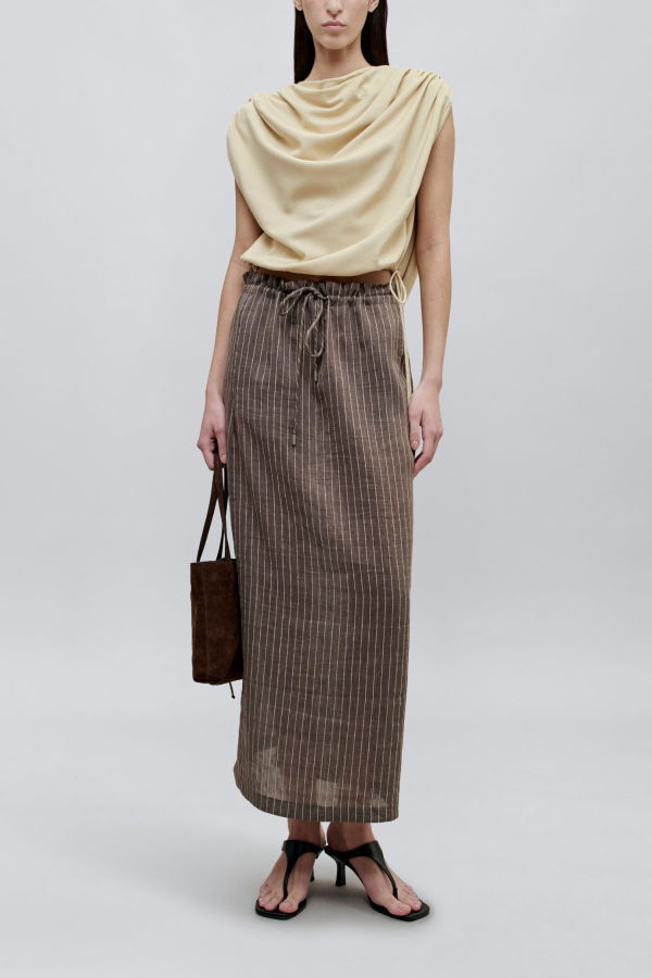 Kallmeyer Regina Stripe Skirt - Graphite