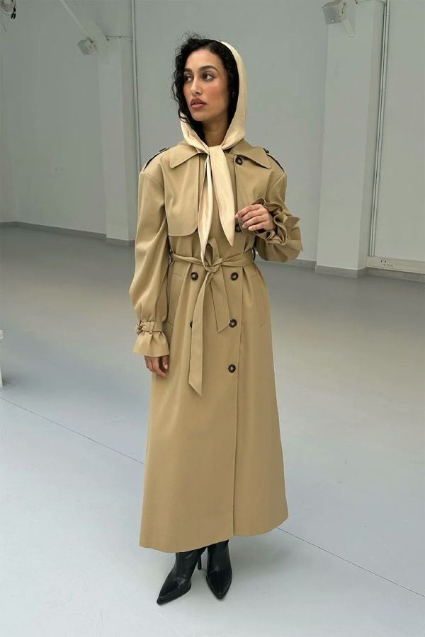SAEMDI Aurora Trench Coat - Tan