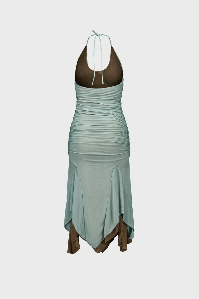 SAEMDI Evi Midi Dress - Teal
