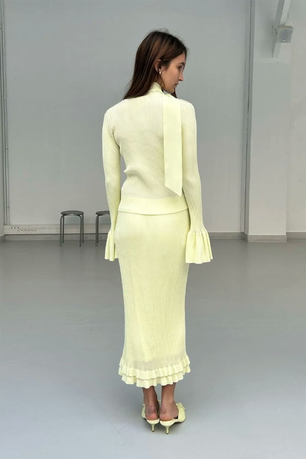 SAEMDI Sunny Pen Skirt - Yellow