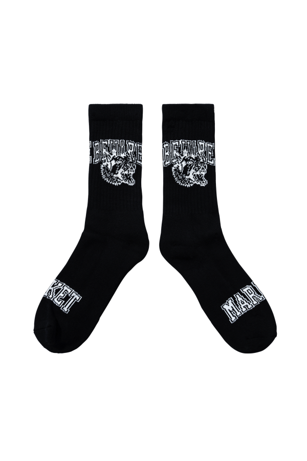 MARKET Beware Crew Socks - Black