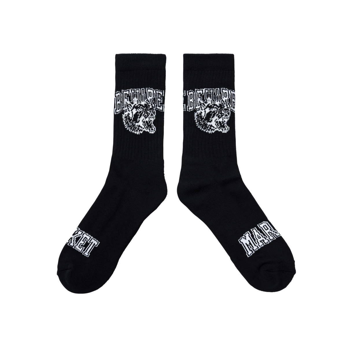 MARKET Beware Crew Socks - Black - Image 4 of 5