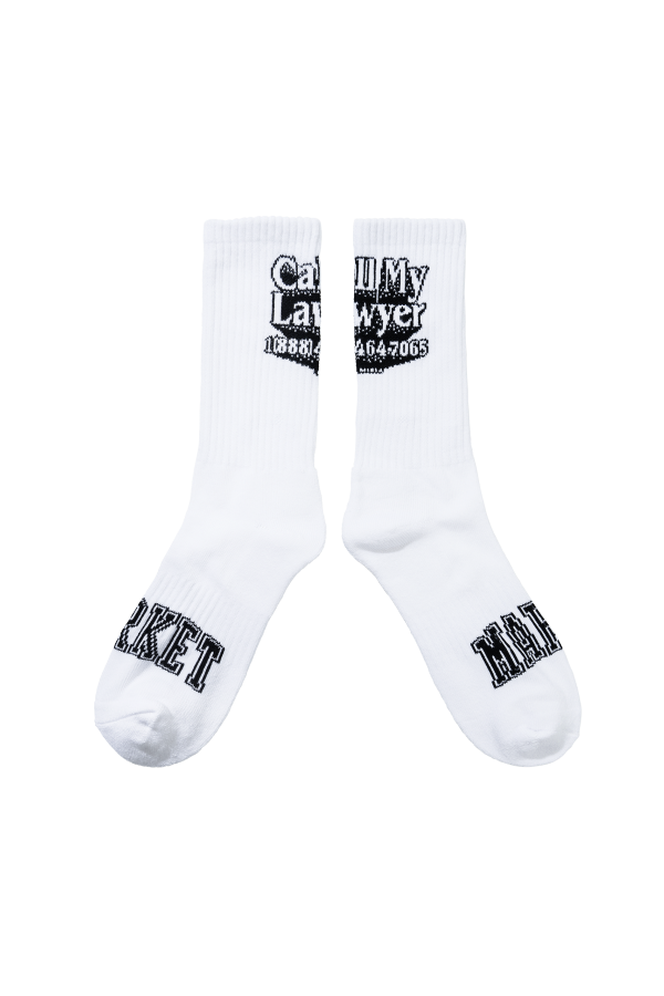 MARKET CML Crew Socks - White
