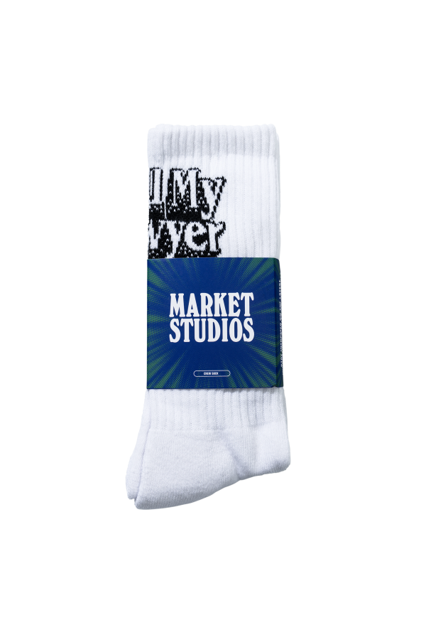 MARKET CML Crew Socks - White