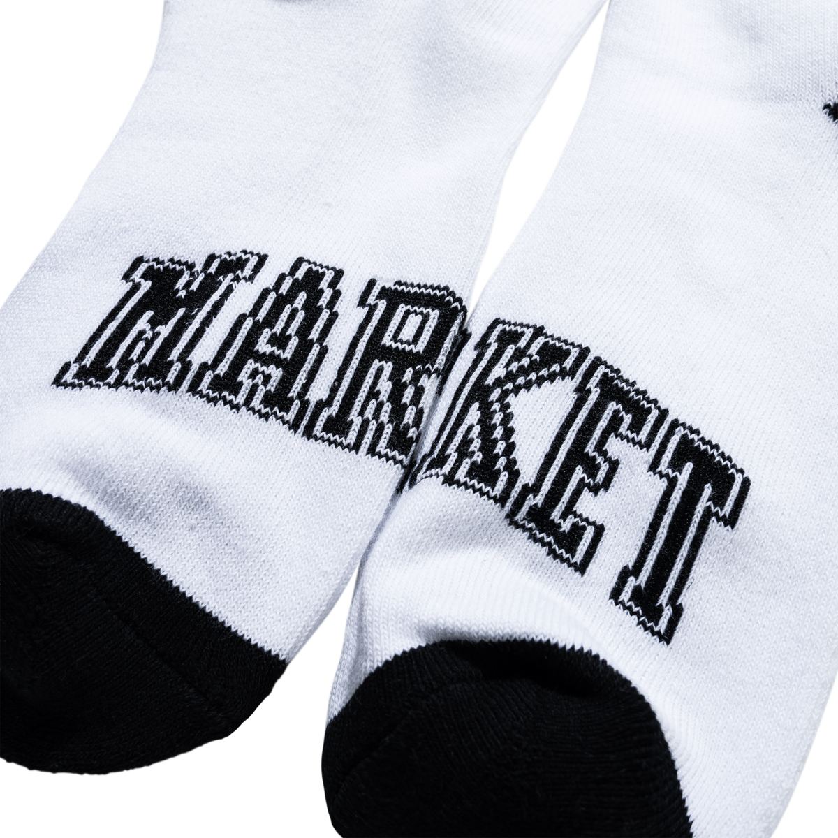 MARKET Core Stripe Crew Socks - White - Image 5 of 5