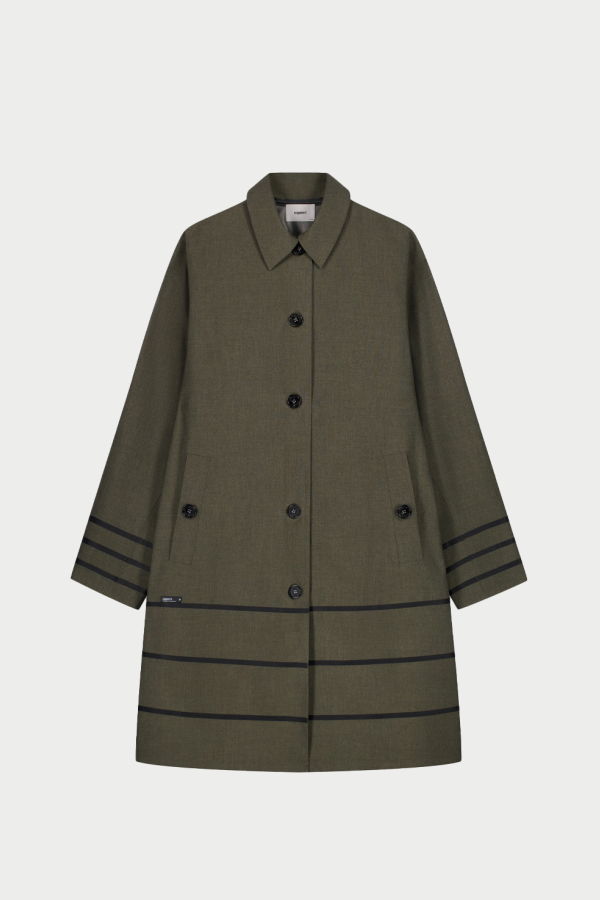 Coperni Technical Tailored Car Coat - Green