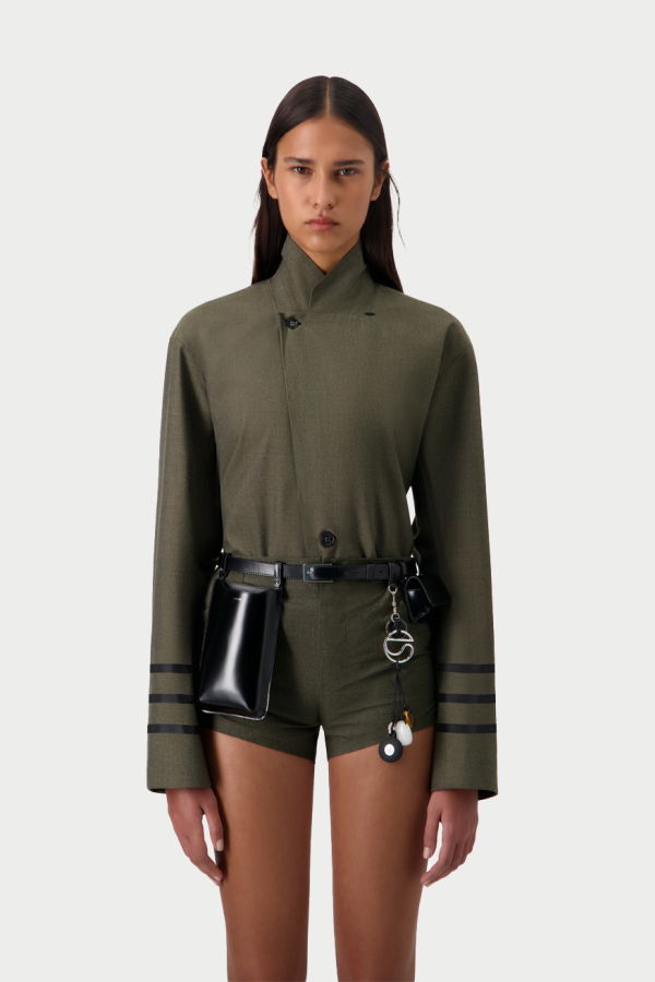 Coperni Technical Tailored Shorts - Green