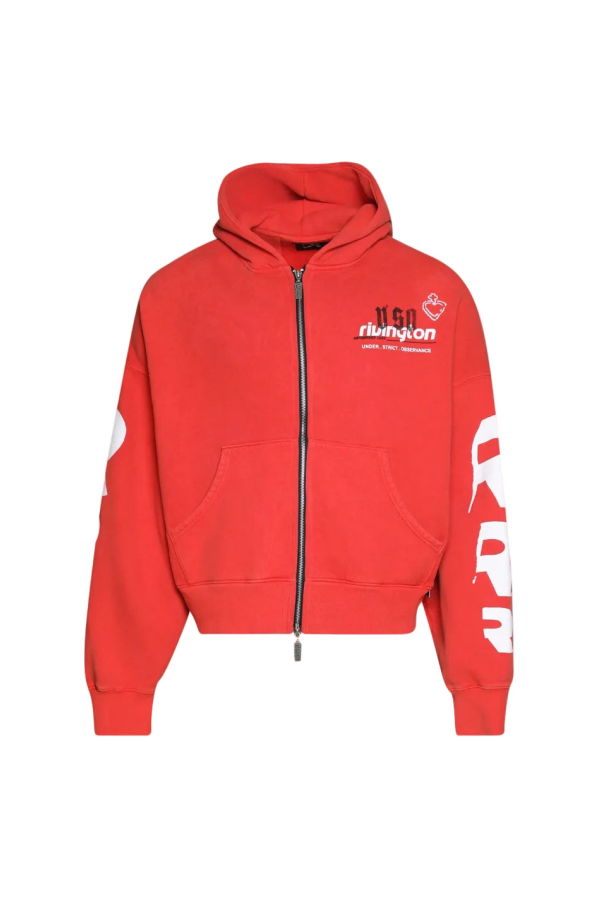 RIVINGTON ROI REBIS Membership USO Zip Hoodie - Red