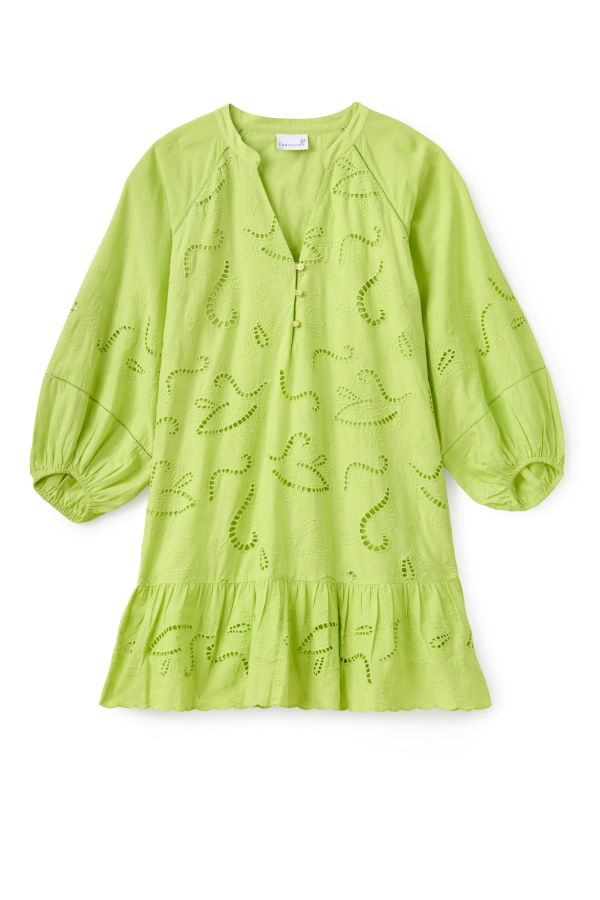 Cartolina Selwin Mini Dress - Chartreuse
