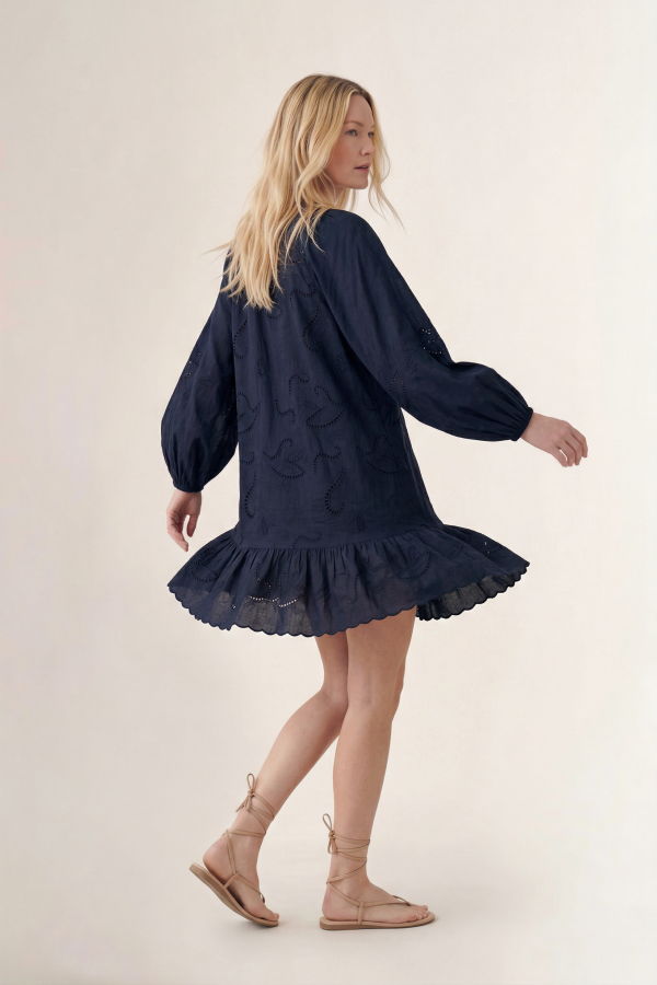 Cartolina Selwin Mini Dress - Midnight Blue
