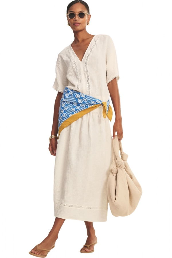 Velvet Mazie Skirt - Coconut