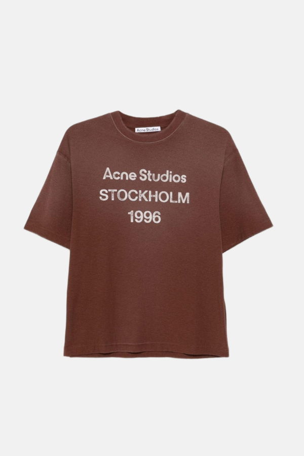 Acne Studios Logo T-Shirt - Chocolate Brown