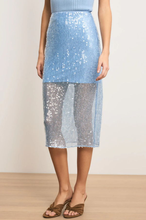 Veronica Beard Allora Skirt - Blue Jay