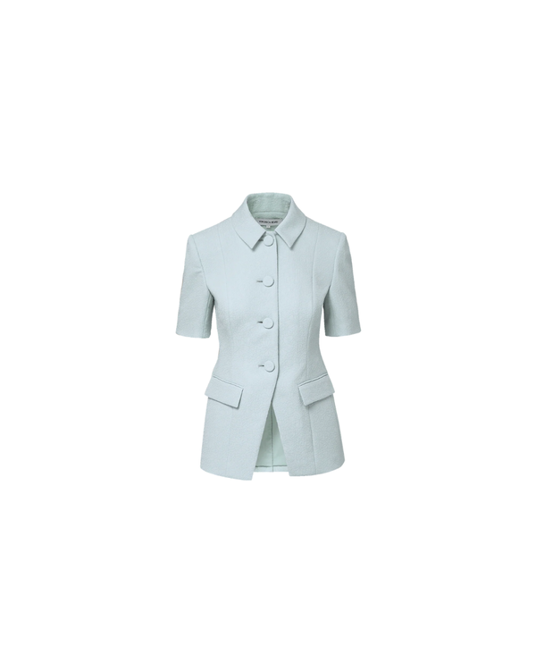 Veronica Beard Bodie Jacquard Jacket - Blue Stream