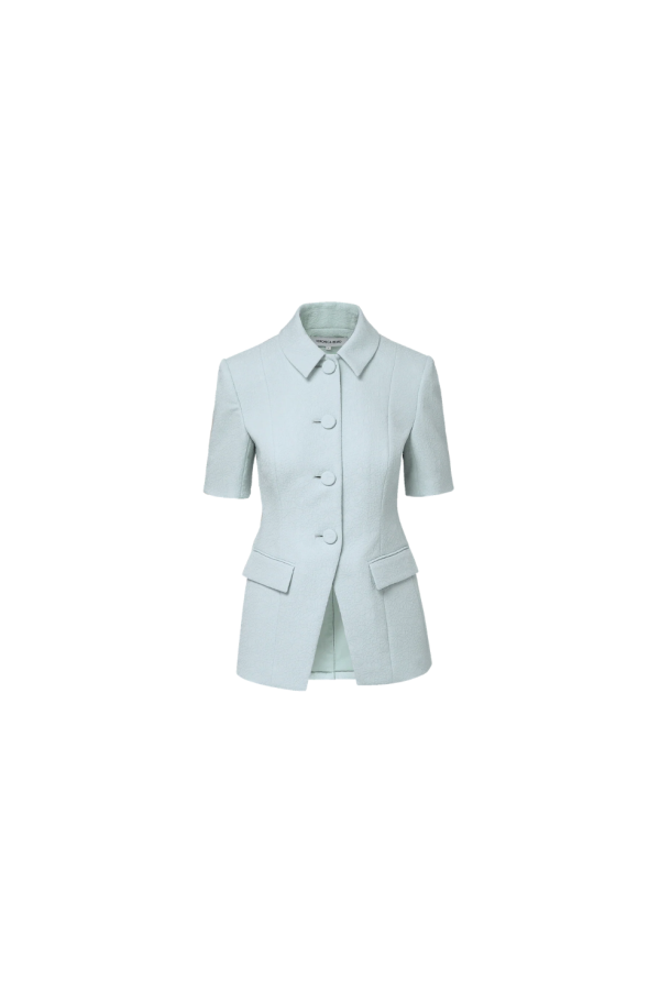 Veronica Beard Bodie Jacquard Jacket - Blue Stream