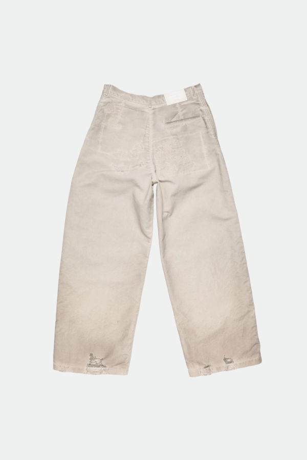Acne Studios Mended Denim Trousers - Light Taupe
