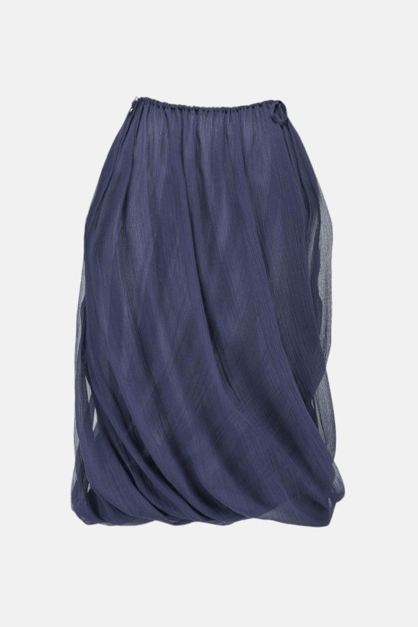 Oude Waag Draped Tie Top - Navy