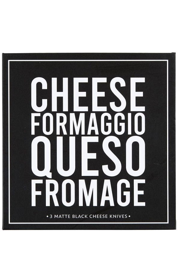 Santa Barbara Design Studio Matte Black Cheese Knives Book Box