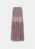 Oude Waag Shirred Tiered Maxi Skirt - Pink - Thumbnail 1