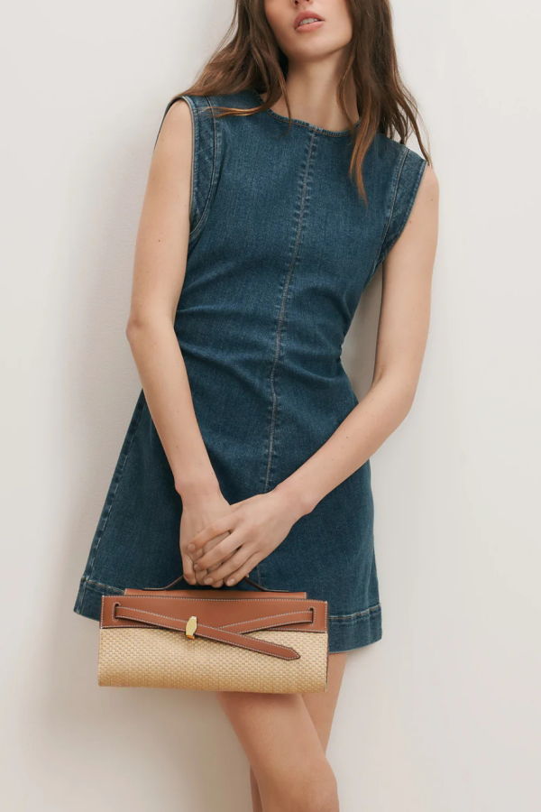 Veronica Beard Imara Mini Dress - Dark Bright Blue