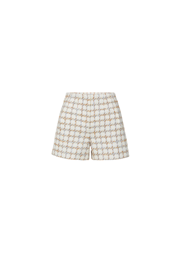 Veronica Beard Jazmin Tweed Short - Ecru Multi