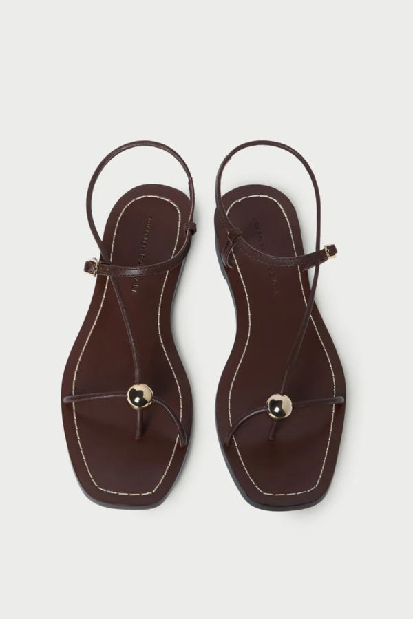 Loeffler Randall Lara Leather Sandal - Espresso